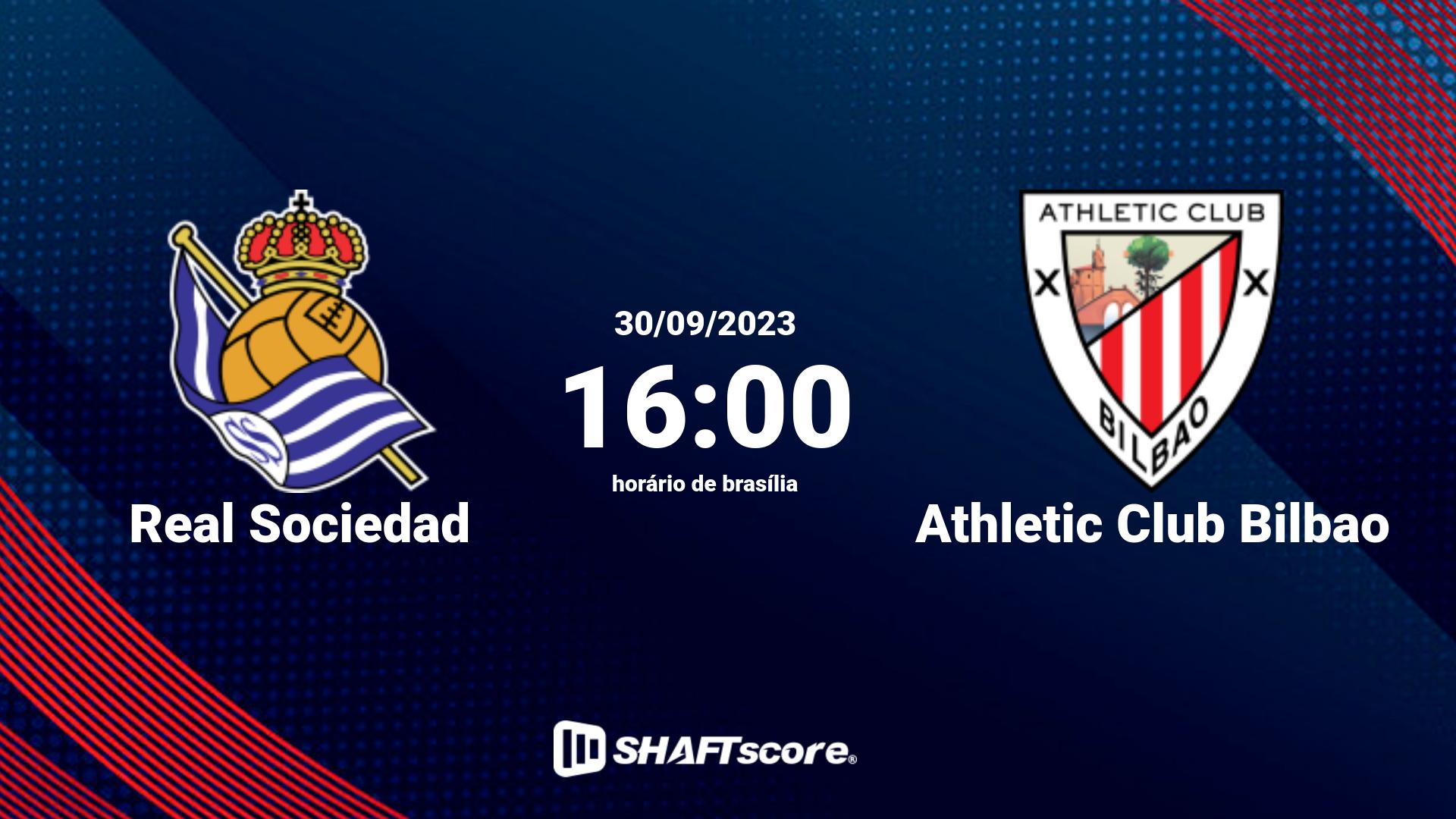 Estatísticas do jogo Real Sociedad vs Athletic Club Bilbao 30.09 16:00