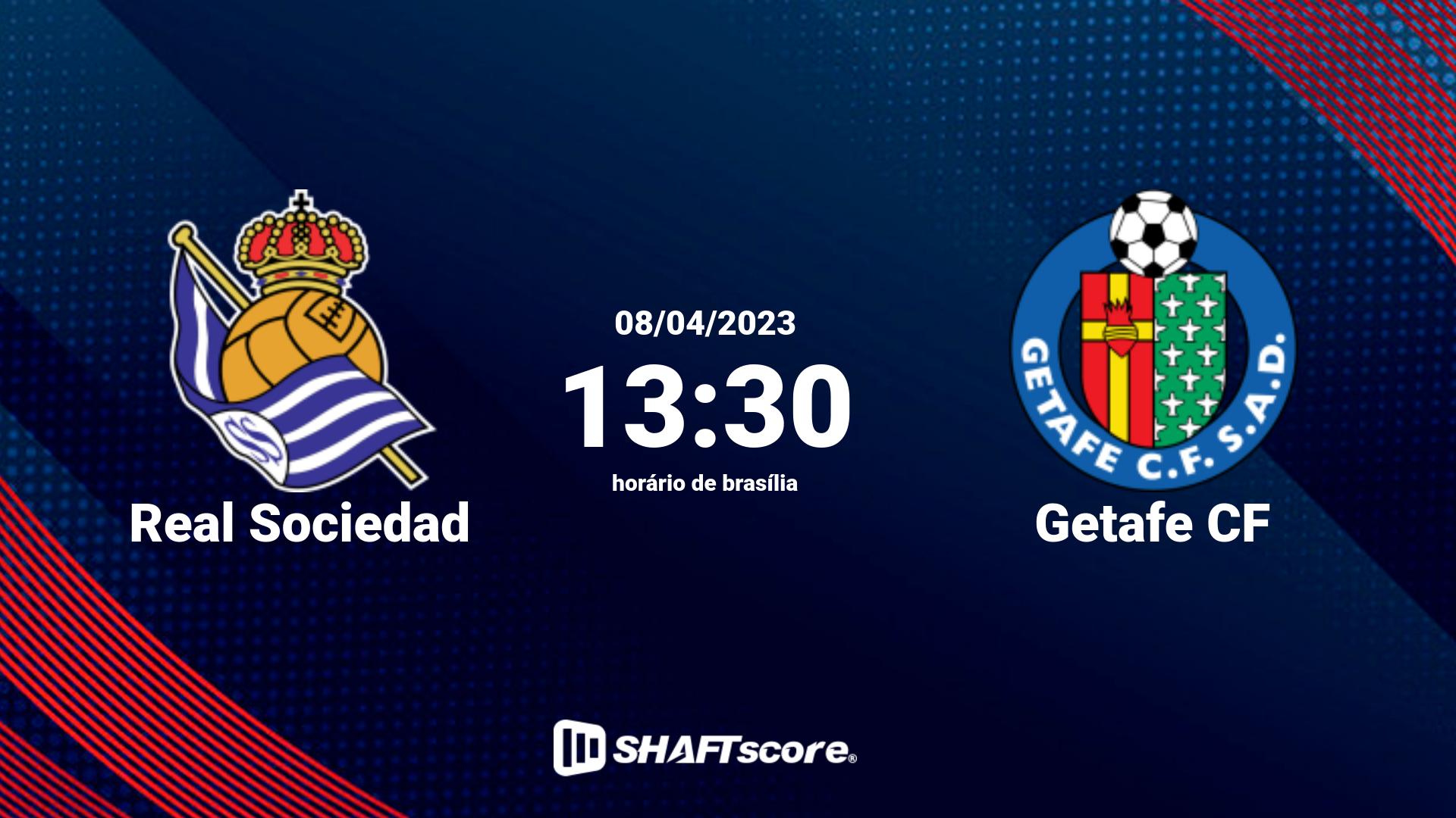 Estatísticas do jogo Real Sociedad vs Getafe CF 08.04 13:30