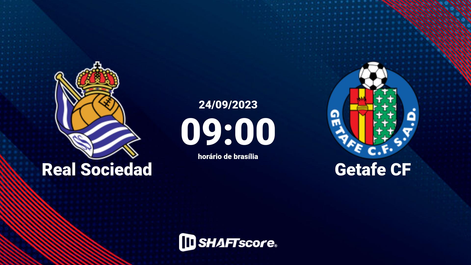 Estatísticas do jogo Real Sociedad vs Getafe CF 24.09 09:00