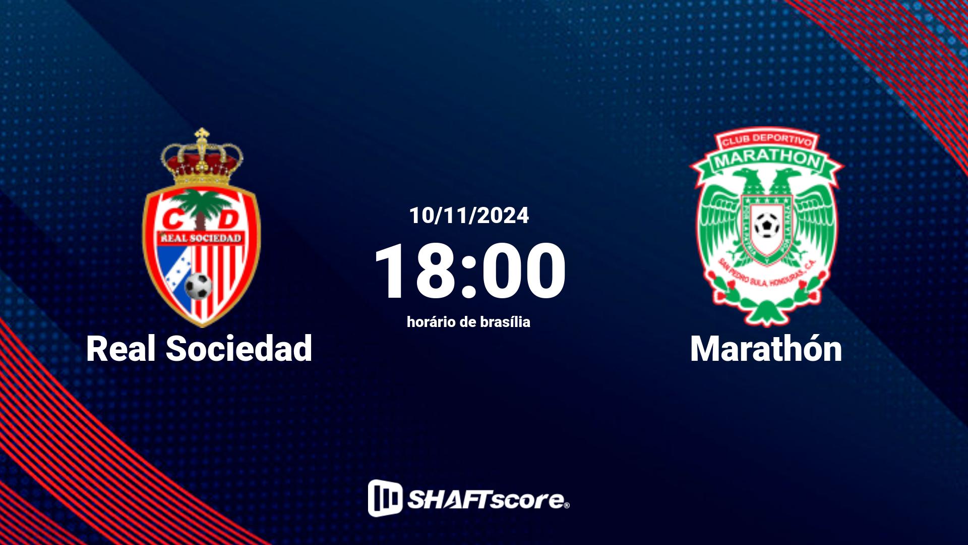 Estatísticas do jogo Real Sociedad vs Marathón 10.11 18:00