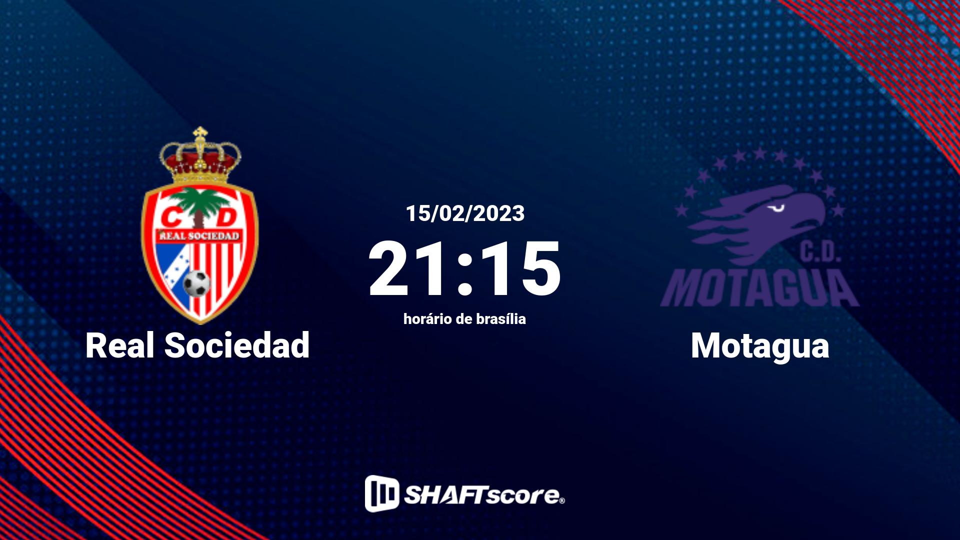 Estatísticas do jogo Real Sociedad vs Motagua 15.02 21:15