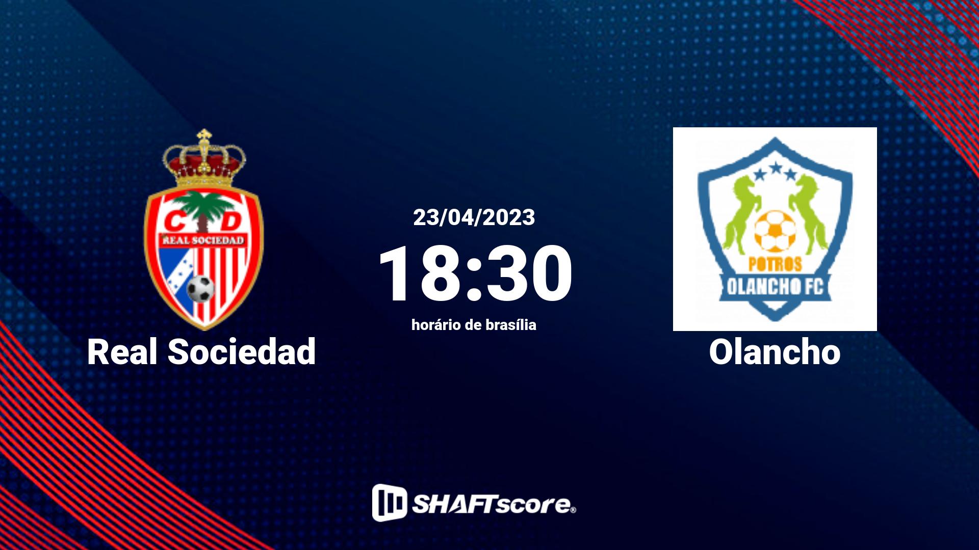 Estatísticas do jogo Real Sociedad vs Olancho 23.04 18:30