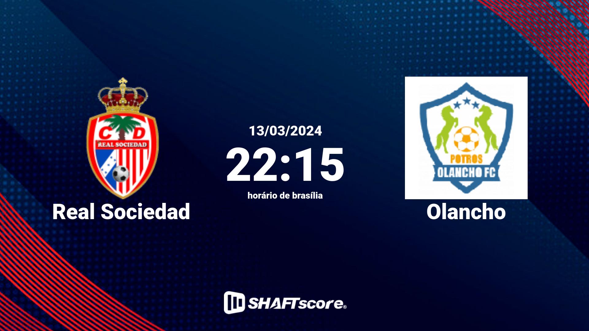 Estatísticas do jogo Real Sociedad vs Olancho 13.03 22:15