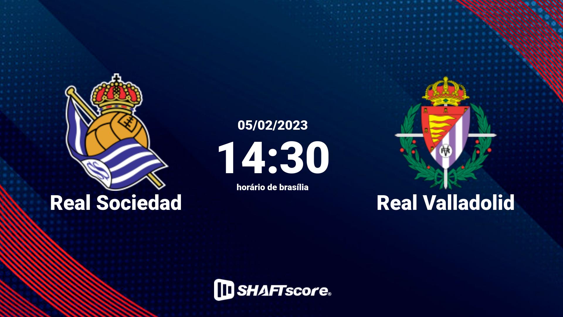 Estatísticas do jogo Real Sociedad vs Real Valladolid 05.02 14:30