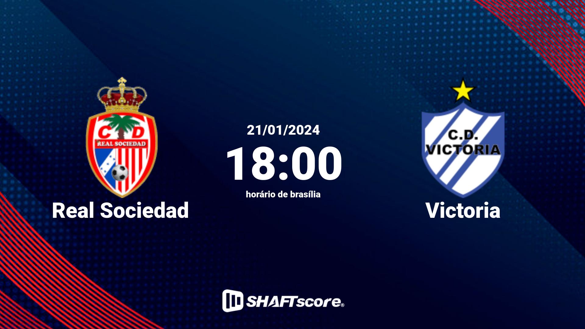 Estatísticas do jogo Real Sociedad vs Victoria 21.01 18:00