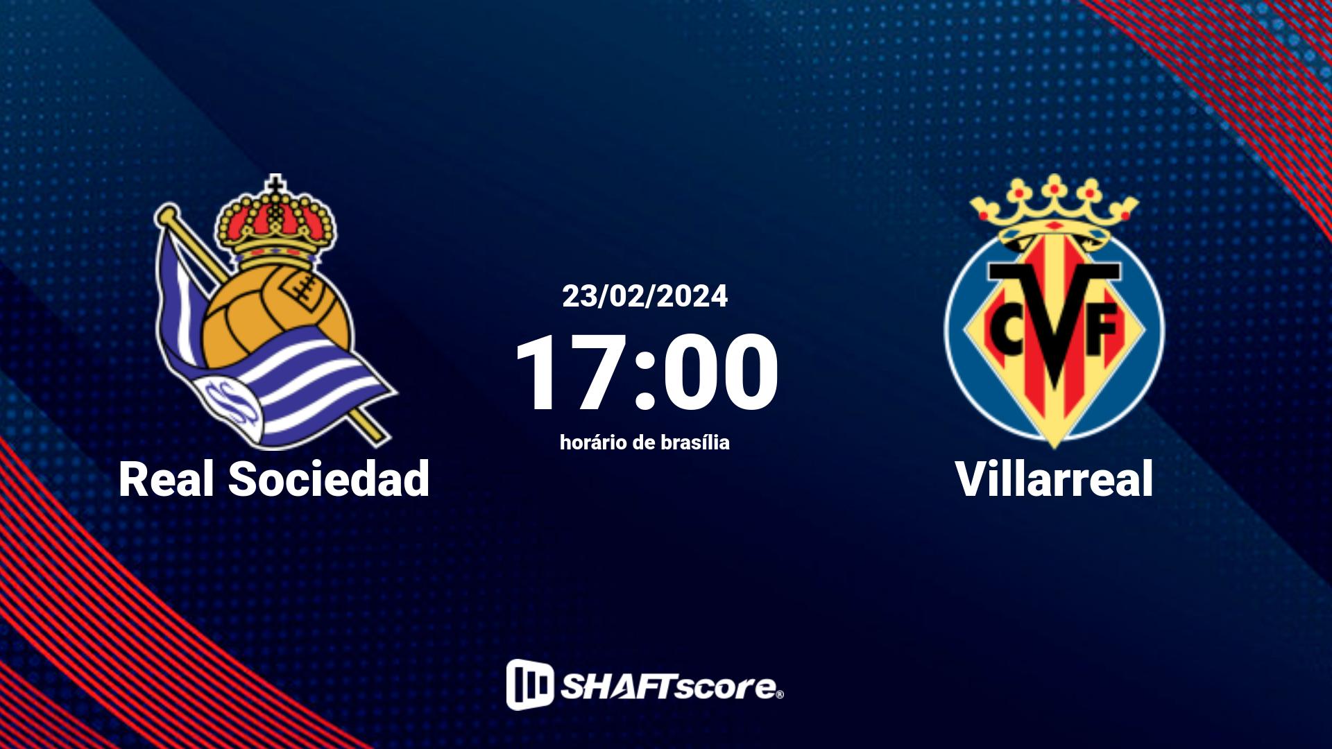 Estatísticas do jogo Real Sociedad vs Villarreal 23.02 17:00