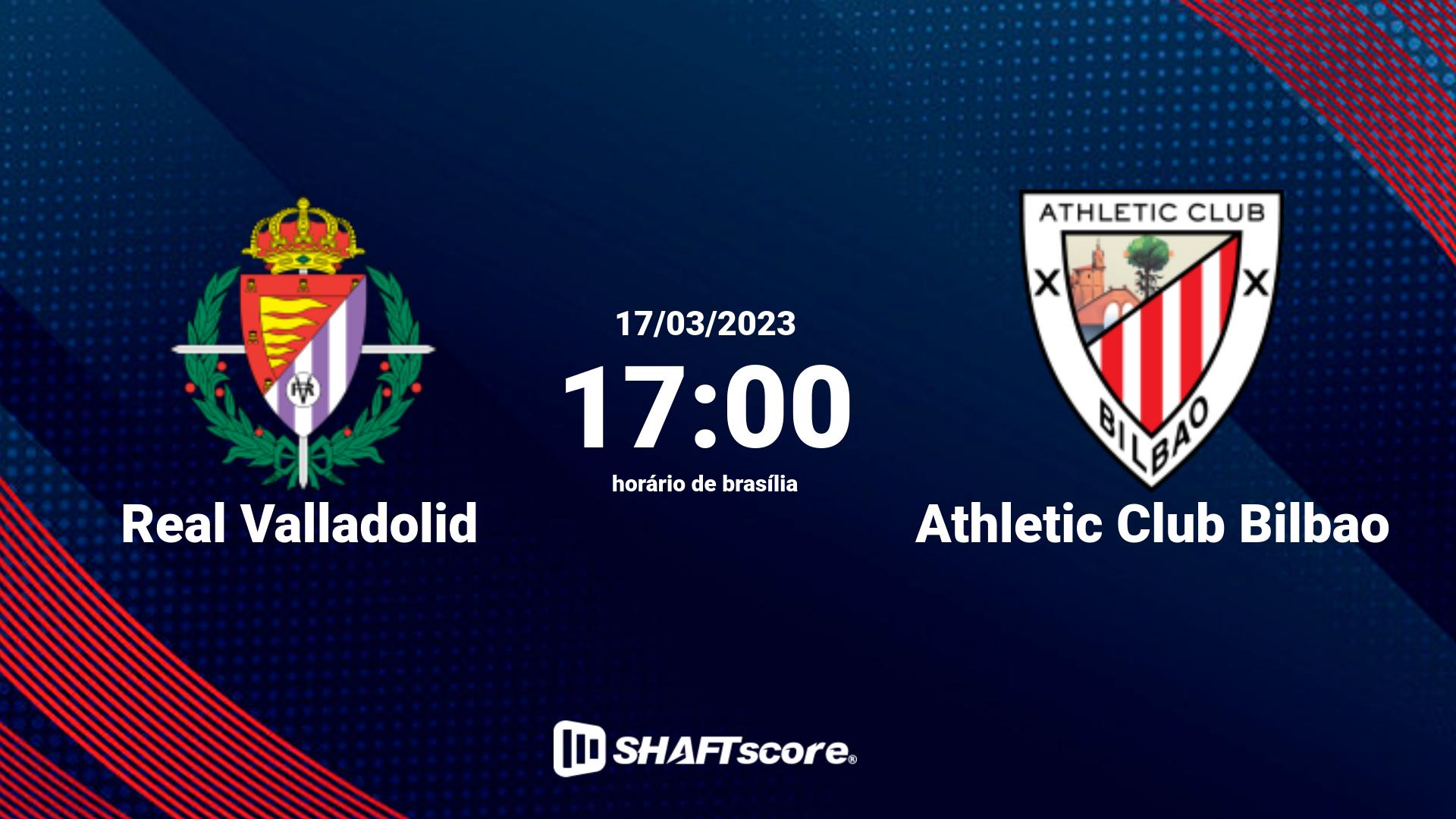 Estatísticas do jogo Real Valladolid vs Athletic Club Bilbao 17.03 17:00