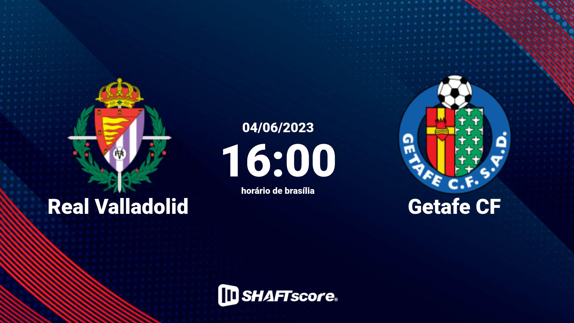 Estatísticas do jogo Real Valladolid vs Getafe CF 04.06 16:00