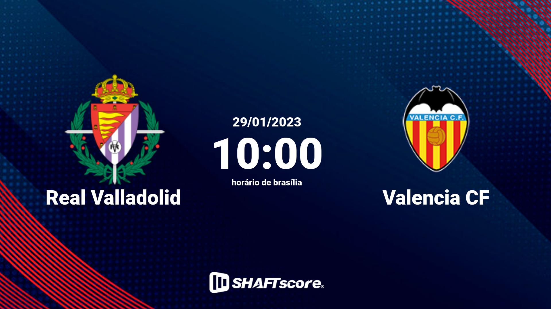 Estatísticas do jogo Real Valladolid vs Valencia CF 29.01 10:00