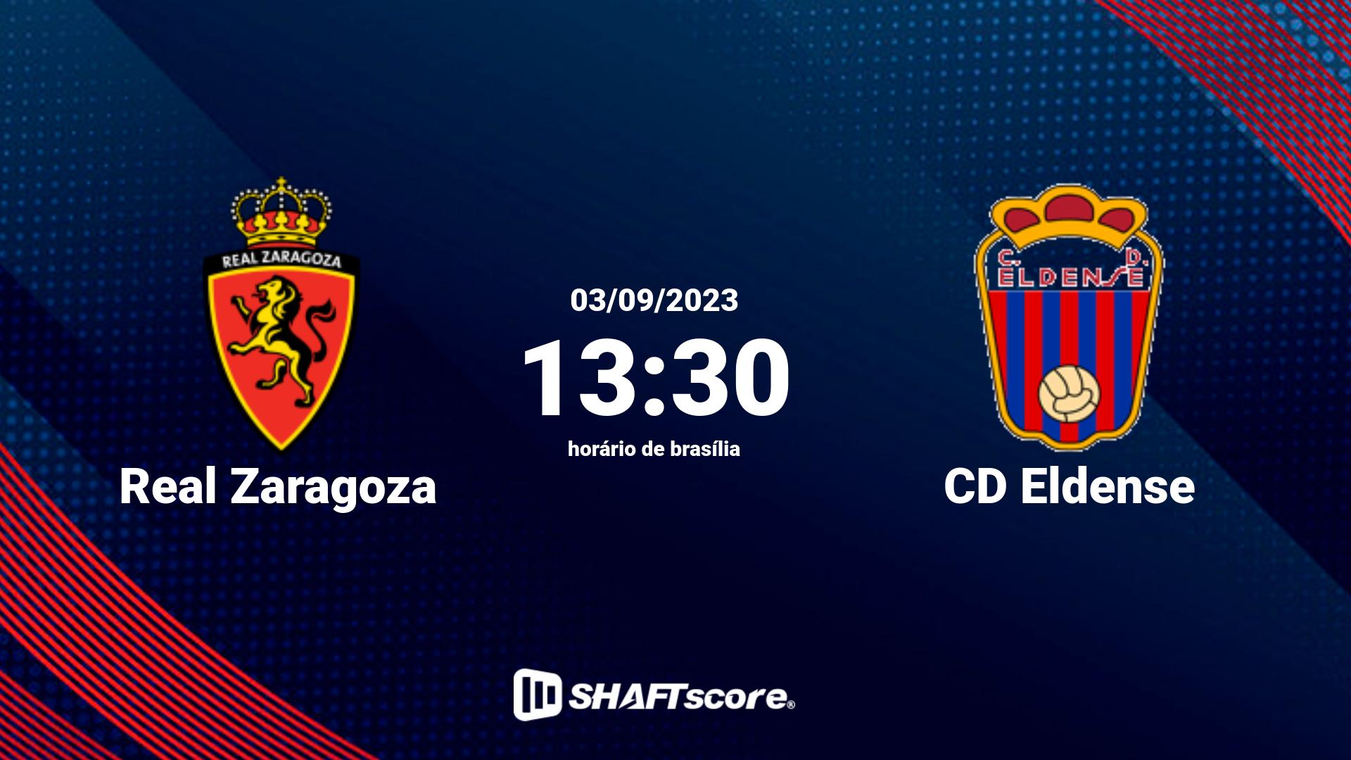 Estatísticas do jogo Real Zaragoza vs CD Eldense 03.09 13:30