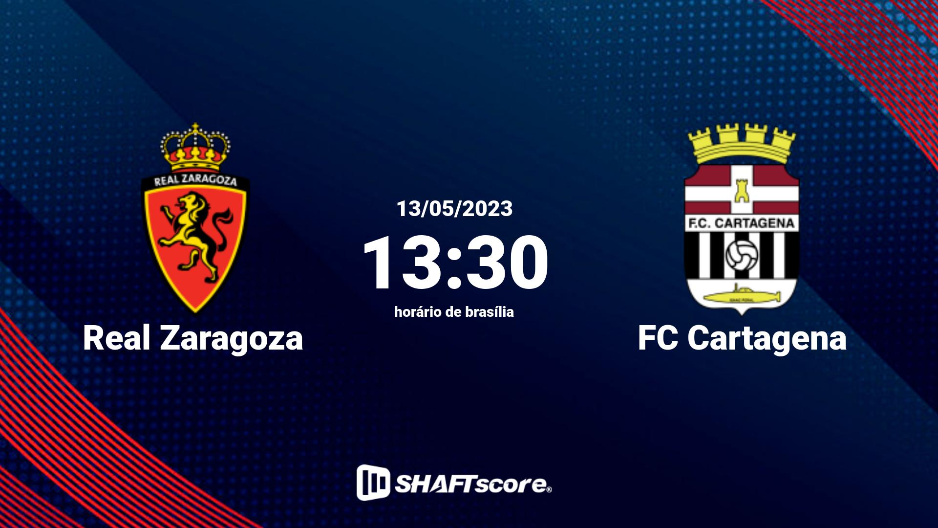 Estatísticas do jogo Real Zaragoza vs FC Cartagena 13.05 13:30