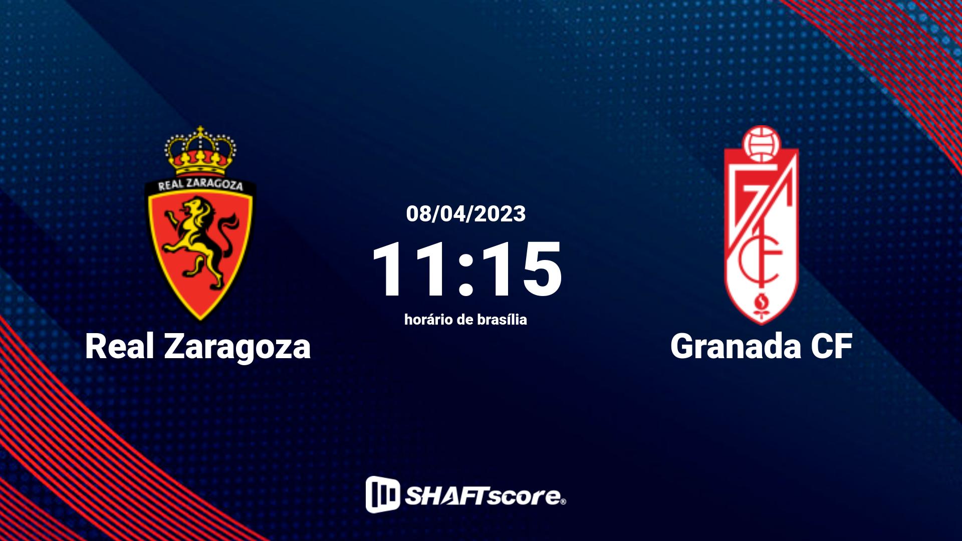 Estatísticas do jogo Real Zaragoza vs Granada CF 08.04 11:15