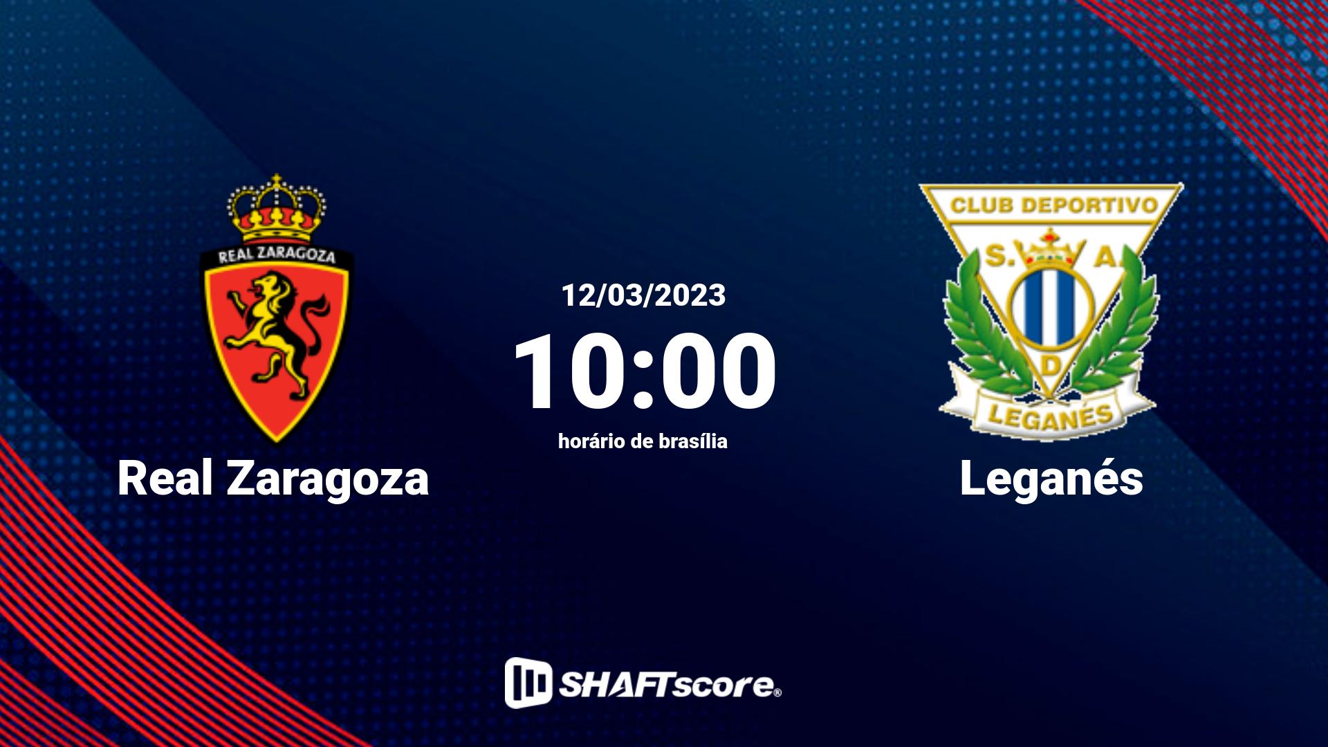 Estatísticas do jogo Real Zaragoza vs Leganés 12.03 10:00