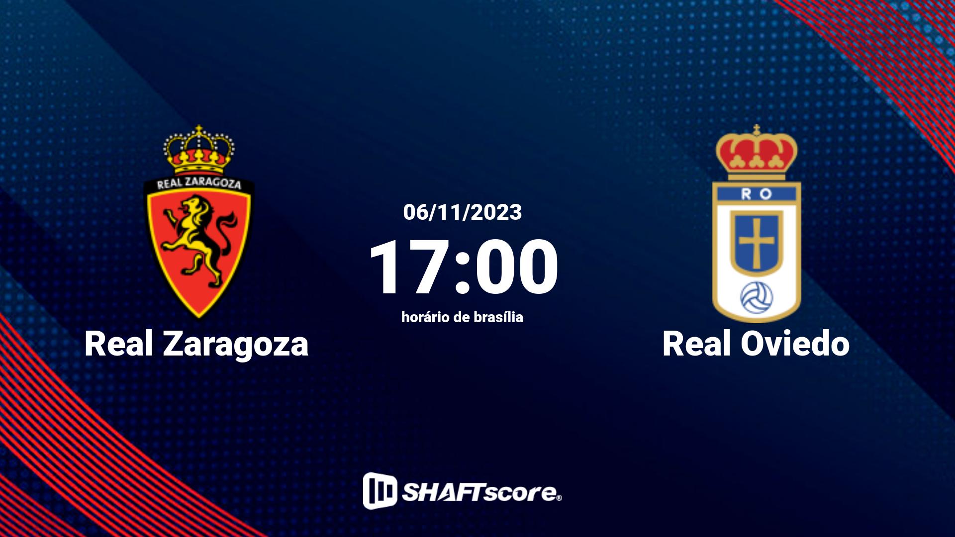 Estatísticas do jogo Real Zaragoza vs Real Oviedo 06.11 17:00