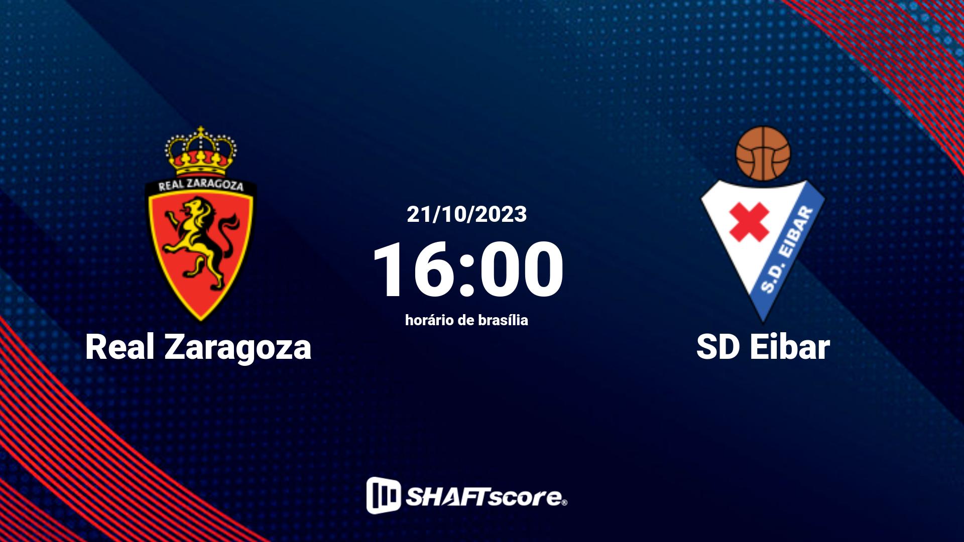 Estatísticas do jogo Real Zaragoza vs SD Eibar 21.10 16:00