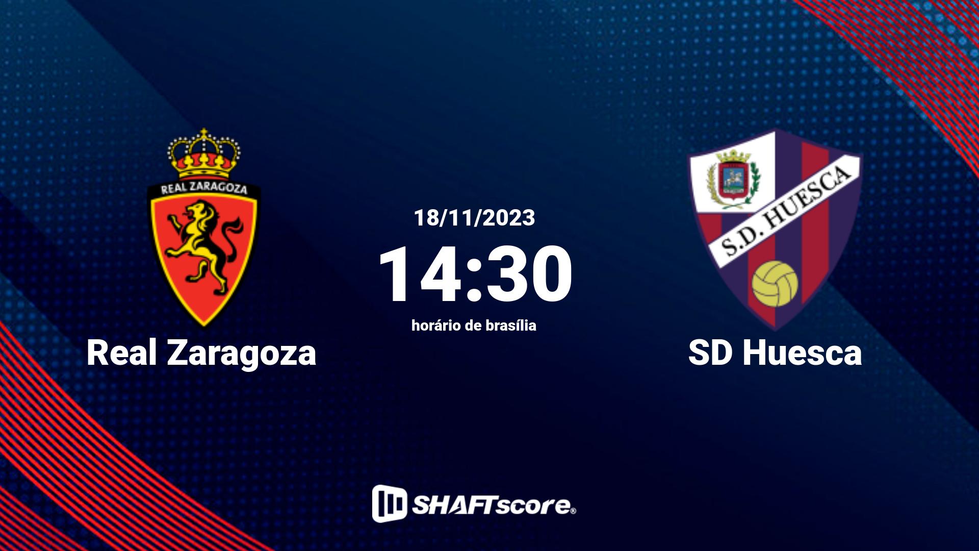 Estatísticas do jogo Real Zaragoza vs SD Huesca 18.11 14:30