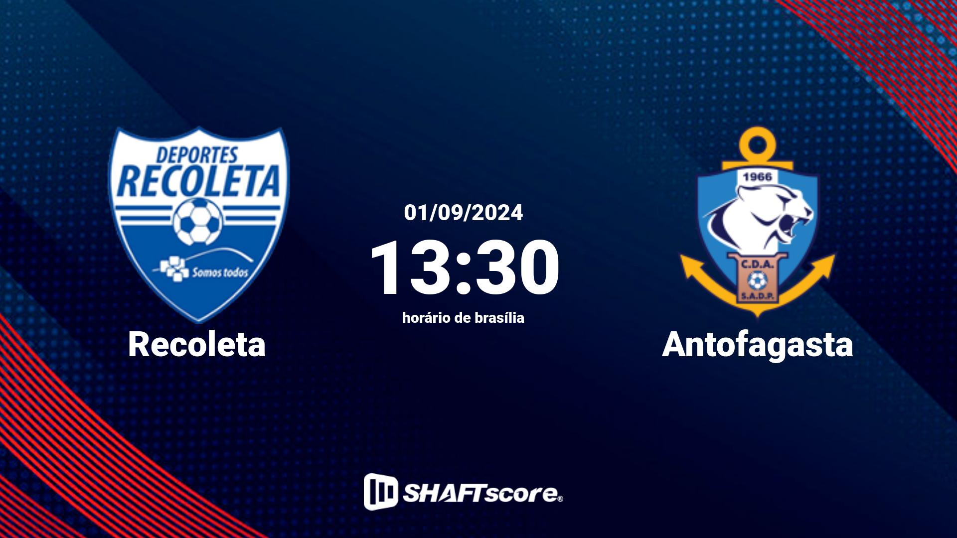 Estatísticas do jogo Recoleta vs Antofagasta 01.09 13:30