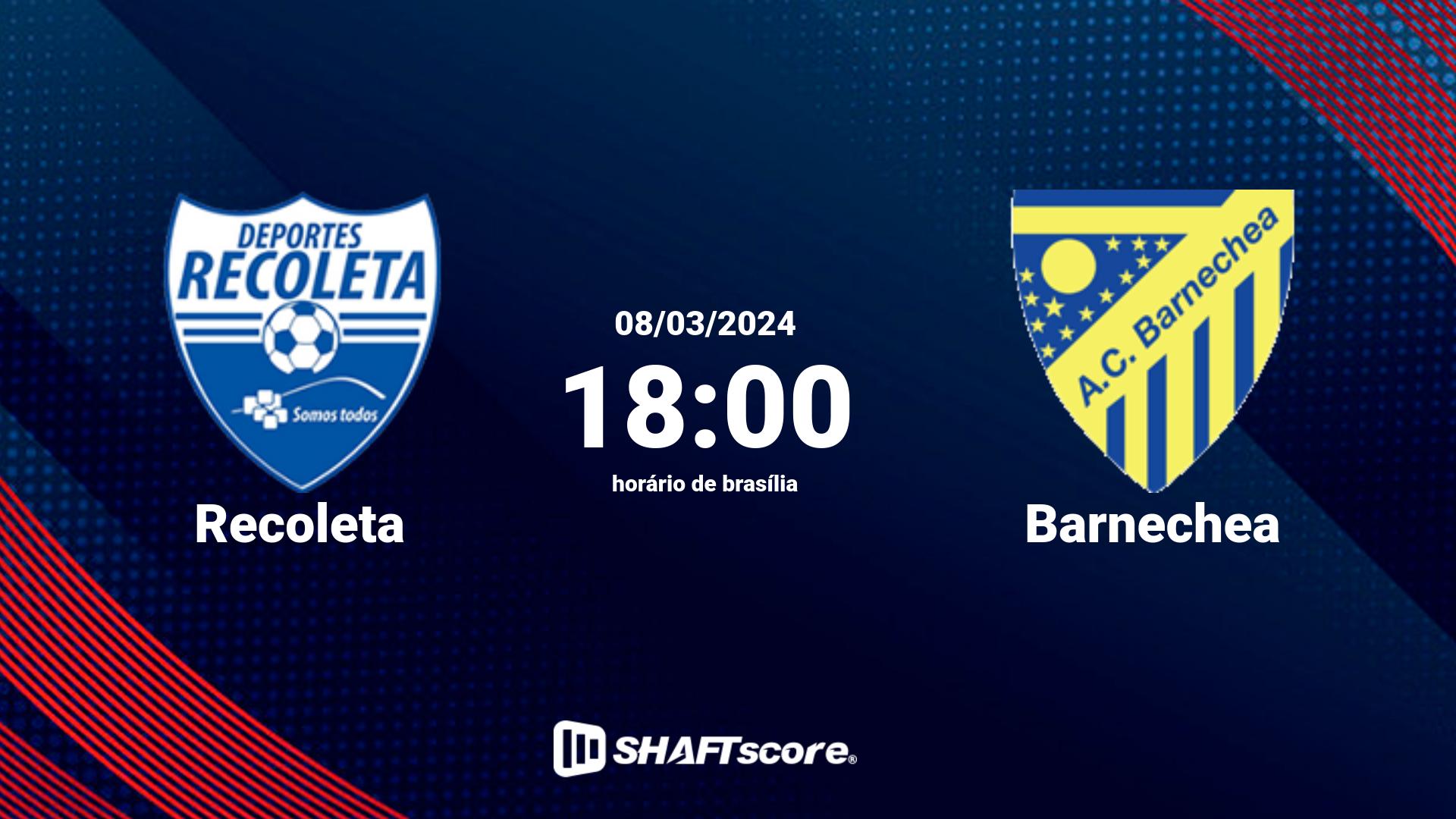 Estatísticas do jogo Recoleta vs Barnechea 08.03 18:00