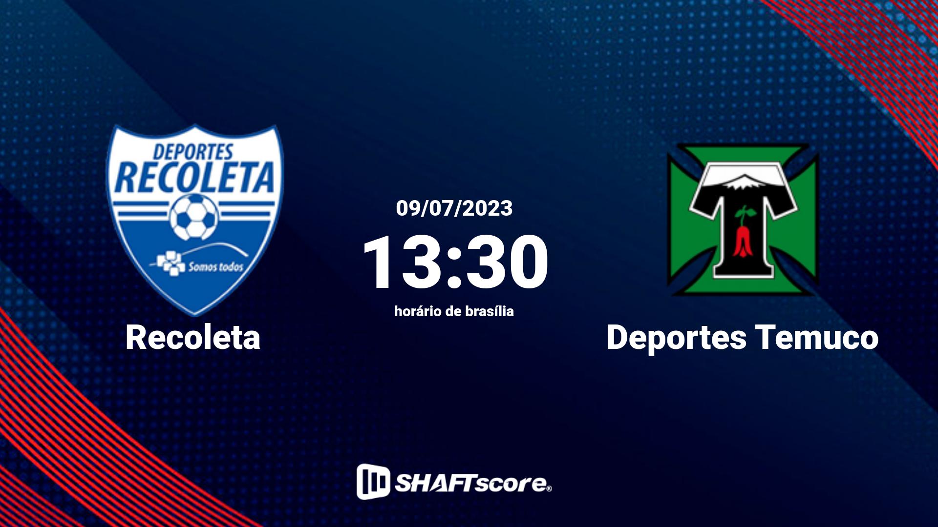 Estatísticas do jogo Recoleta vs Deportes Temuco 09.07 13:30