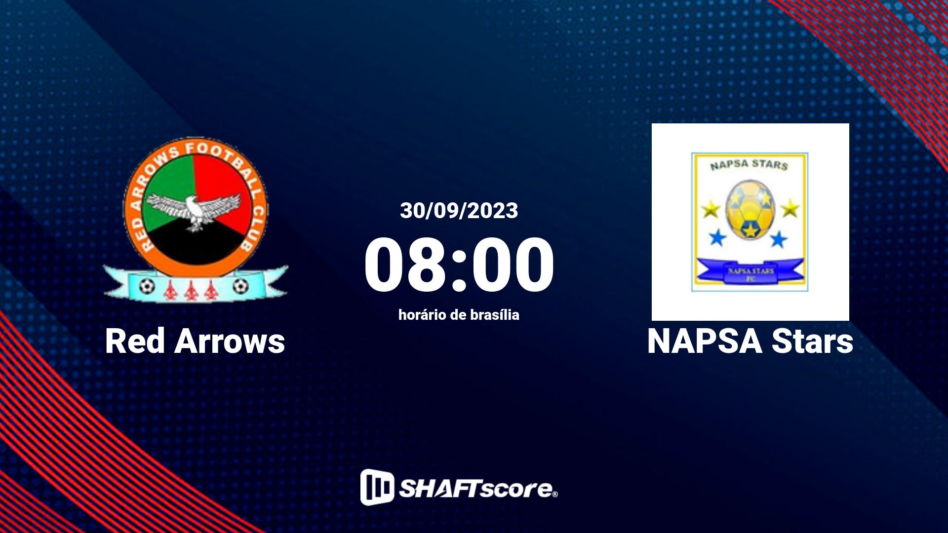 Estatísticas do jogo Red Arrows vs NAPSA Stars 30.09 08:00