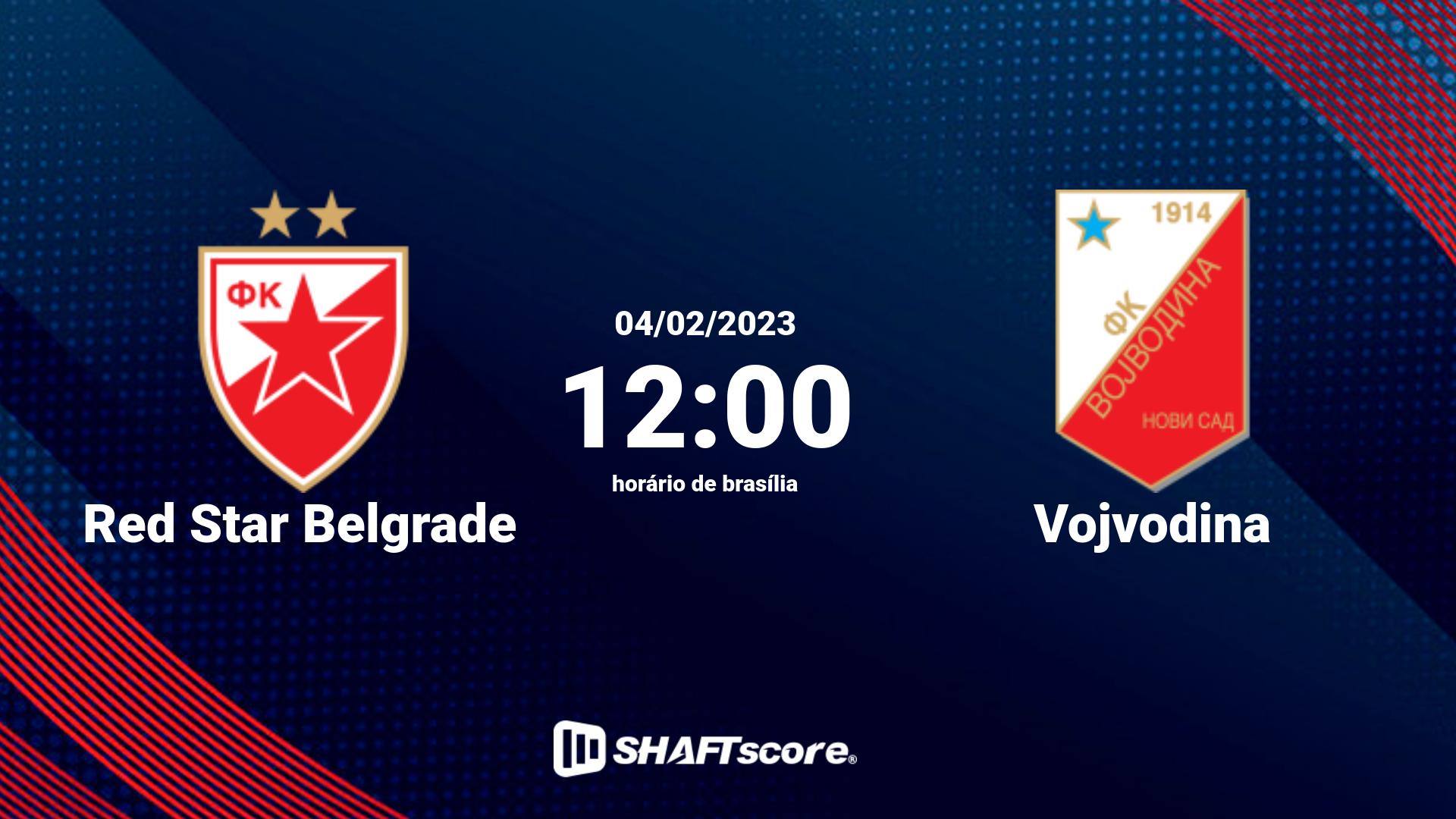 Estatísticas do jogo Red Star Belgrade vs Vojvodina 04.02 12:00