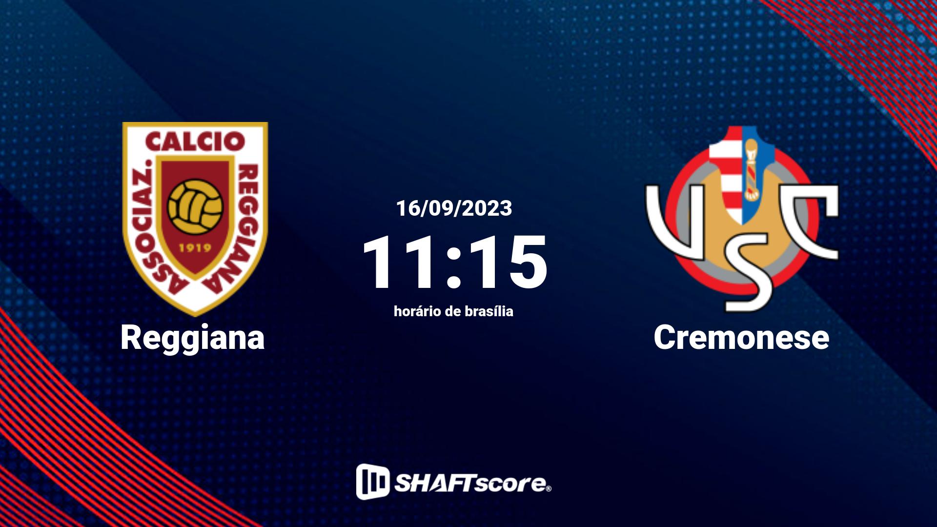 Estatísticas do jogo Reggiana vs Cremonese 16.09 11:15