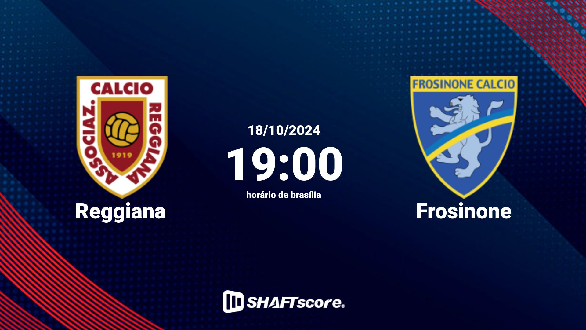 Estatísticas do jogo Reggiana vs Frosinone 18.10 19:00