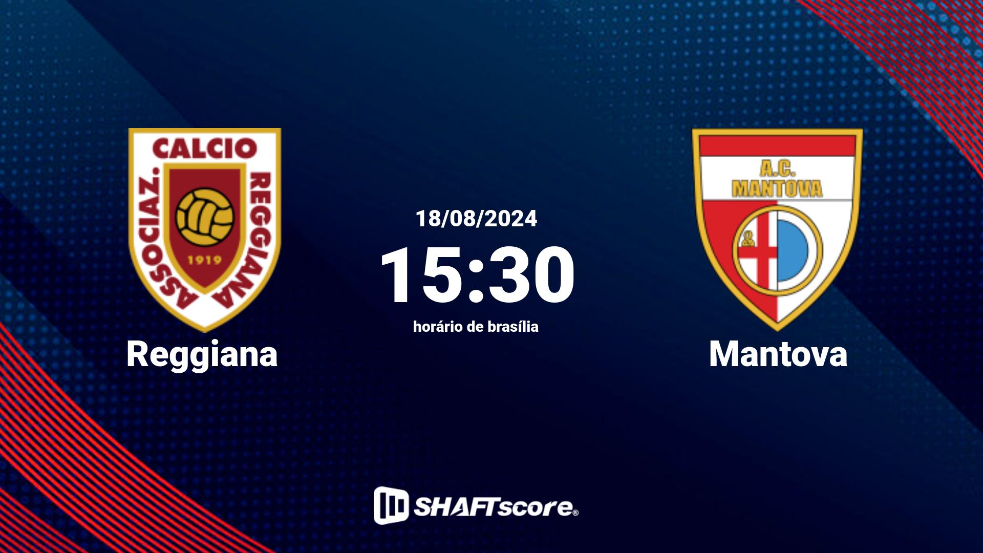 Estatísticas do jogo Reggiana vs Mantova 18.08 15:30