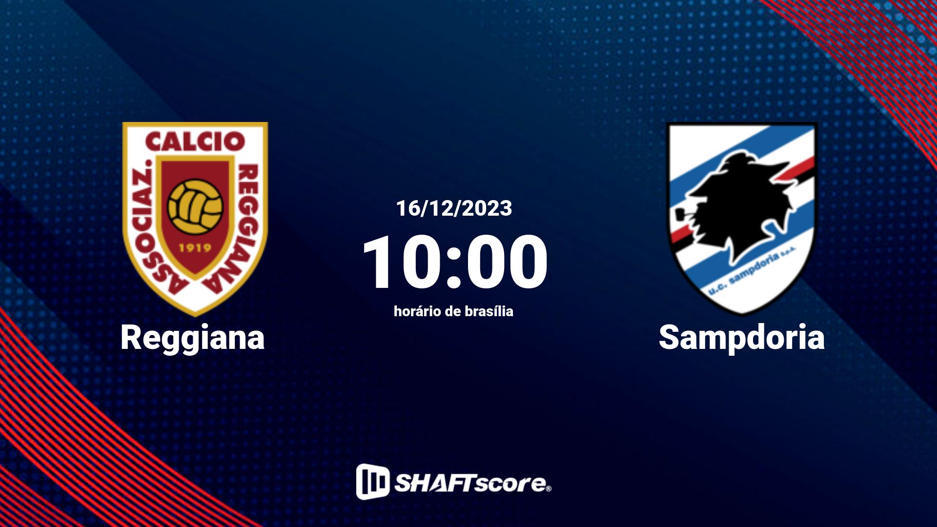 Estatísticas do jogo Reggiana vs Sampdoria 16.12 10:00