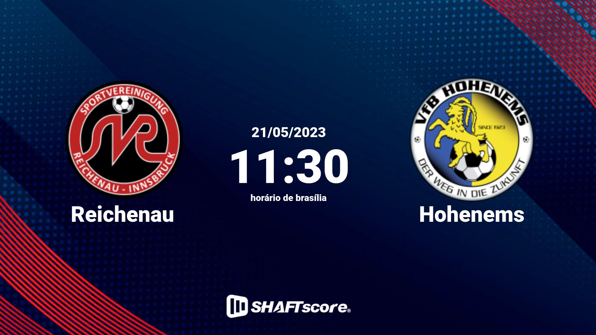 Estatísticas do jogo Reichenau vs Hohenems 21.05 11:30