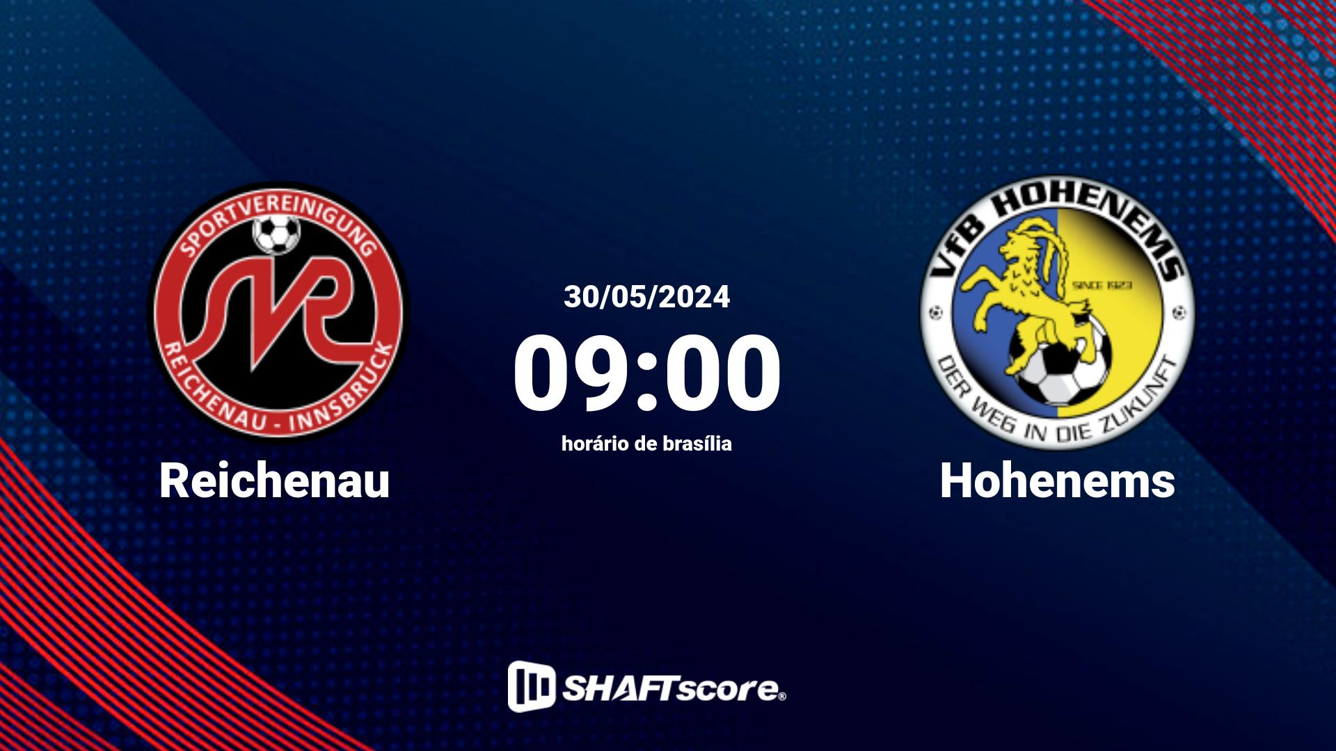 Estatísticas do jogo Reichenau vs Hohenems 30.05 09:00