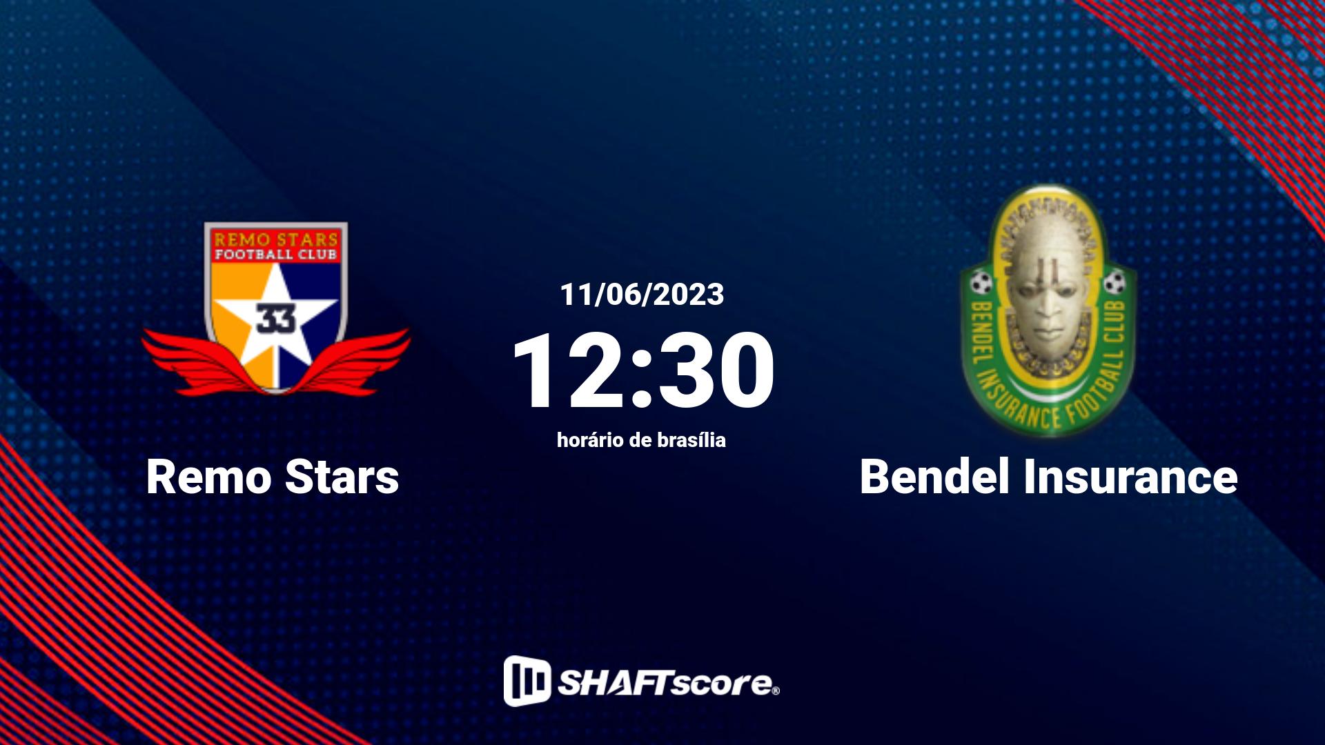 Estatísticas do jogo Remo Stars vs Bendel Insurance 11.06 12:30