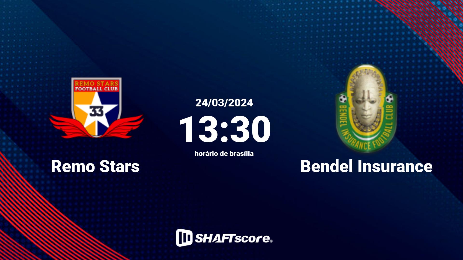 Estatísticas do jogo Remo Stars vs Bendel Insurance 24.03 13:30