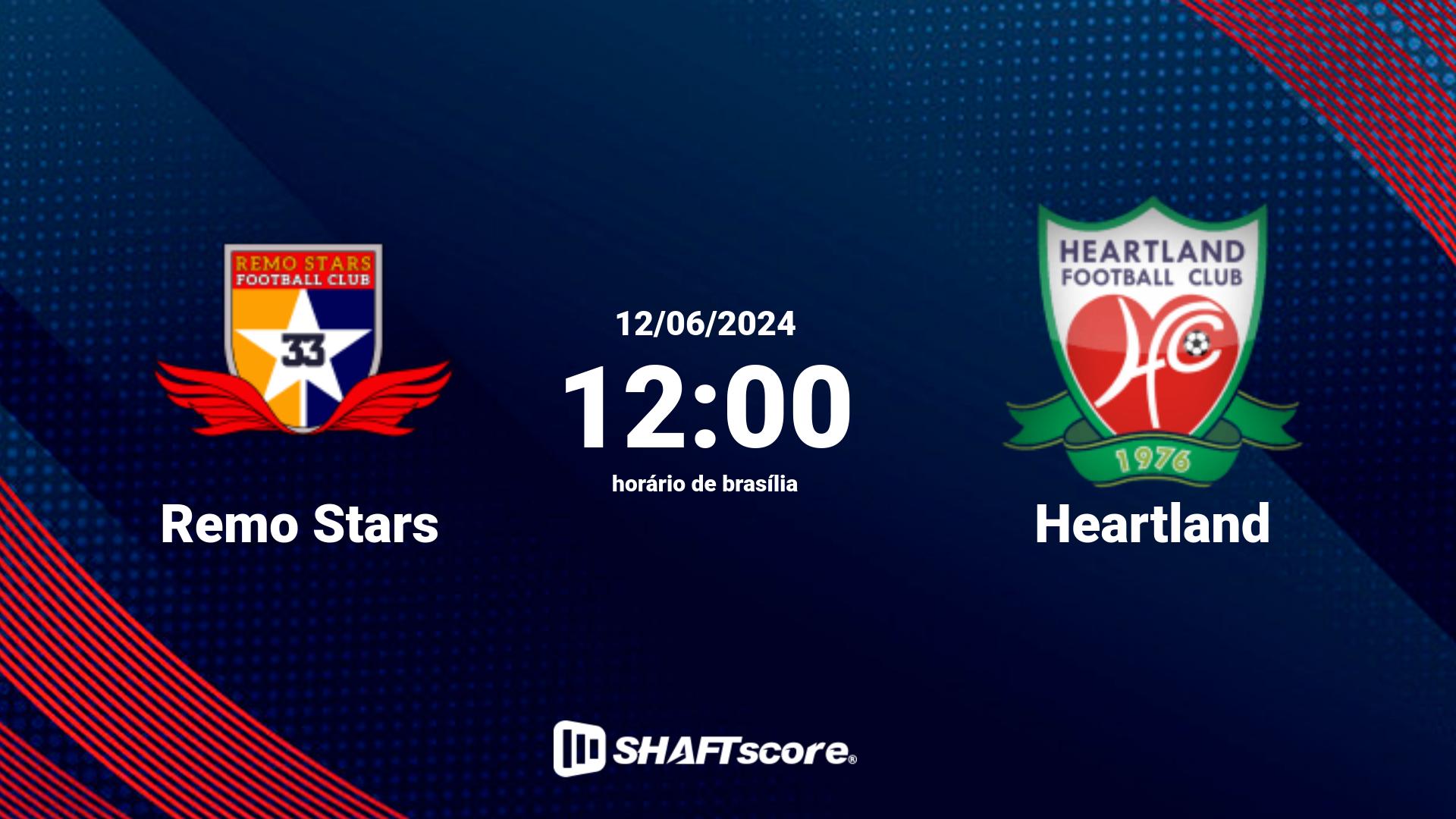 Estatísticas do jogo Remo Stars vs Heartland 12.06 12:00