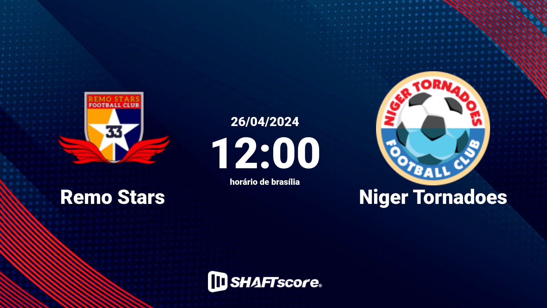 Estatísticas do jogo Remo Stars vs Niger Tornadoes 26.04 12:00