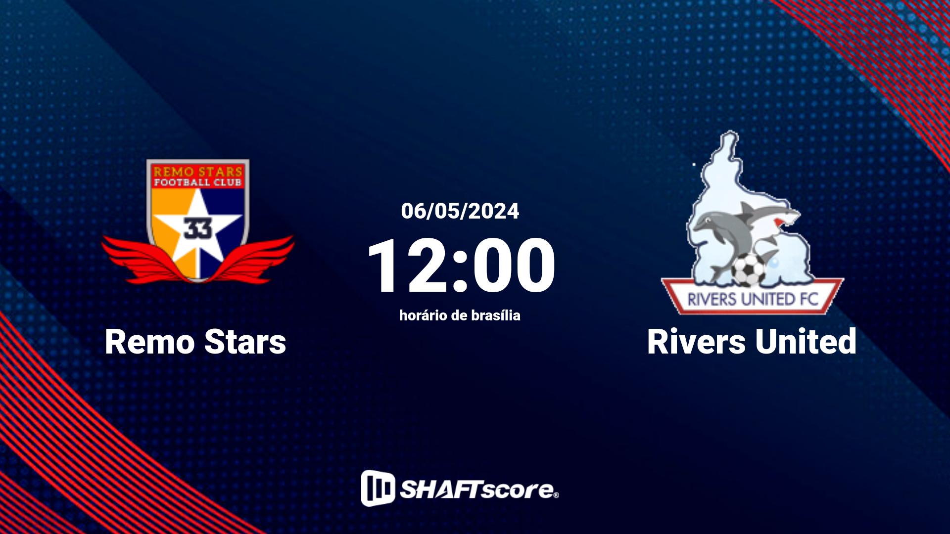 Estatísticas do jogo Remo Stars vs Rivers United 06.05 12:00