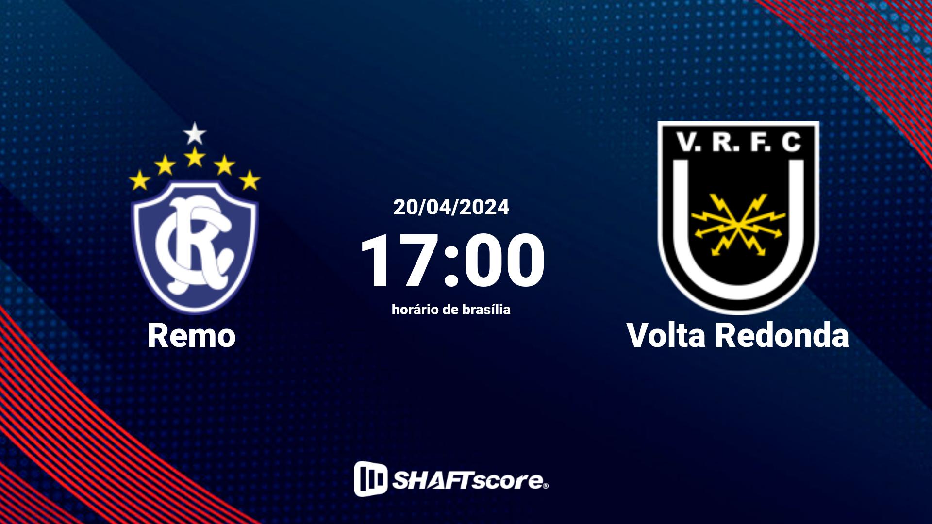 Estatísticas do jogo Remo vs Volta Redonda 20.04 17:00