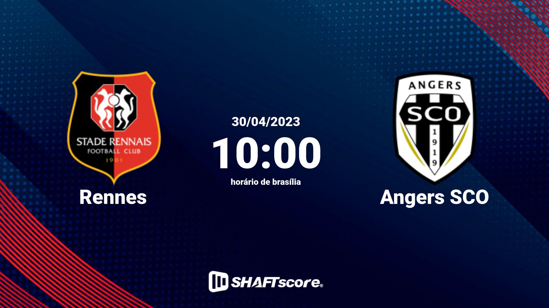 Estatísticas do jogo Rennes vs Angers SCO 30.04 10:00