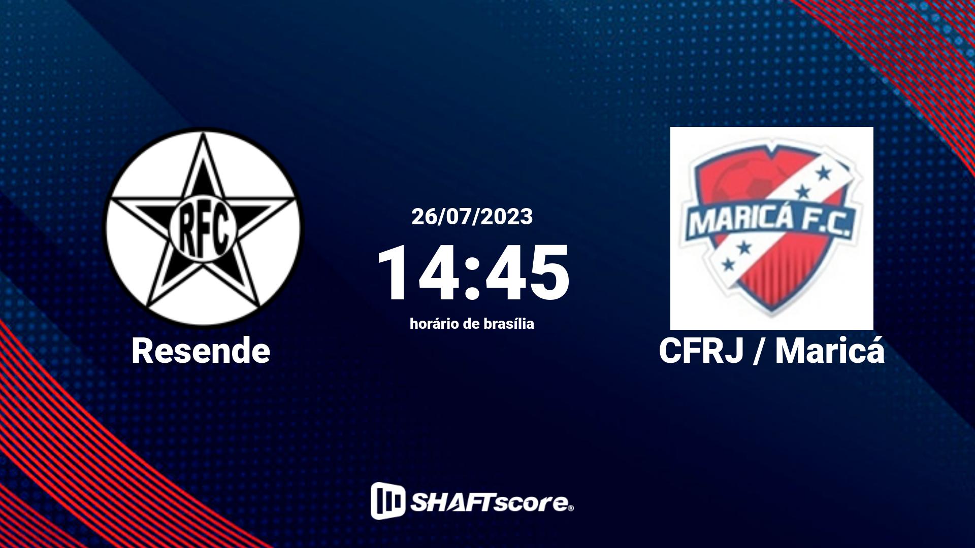 Estatísticas do jogo Resende vs CFRJ / Maricá 26.07 14:45