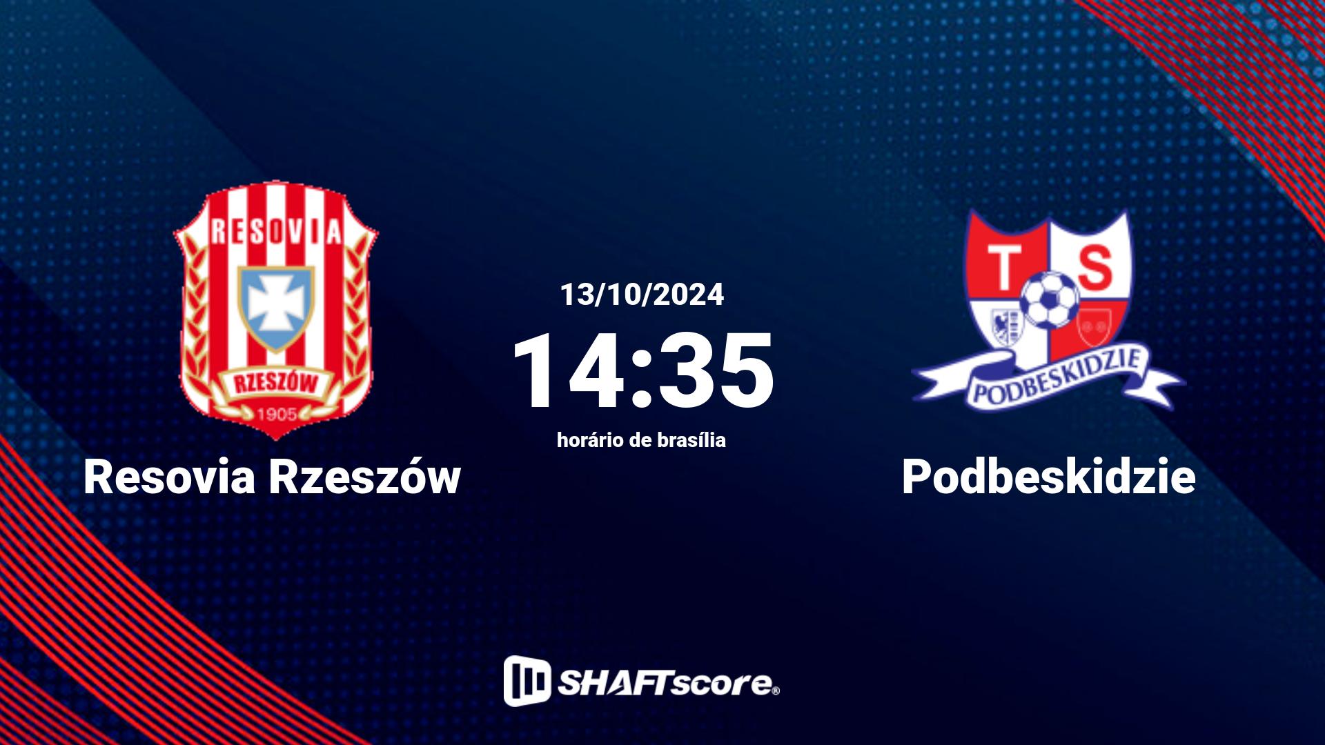 Estatísticas do jogo Resovia Rzeszów vs Podbeskidzie 13.10 14:35