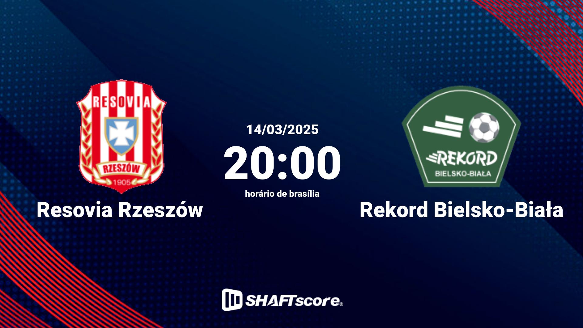 Estatísticas do jogo Resovia Rzeszów vs Rekord Bielsko-Biała 14.03 20:00