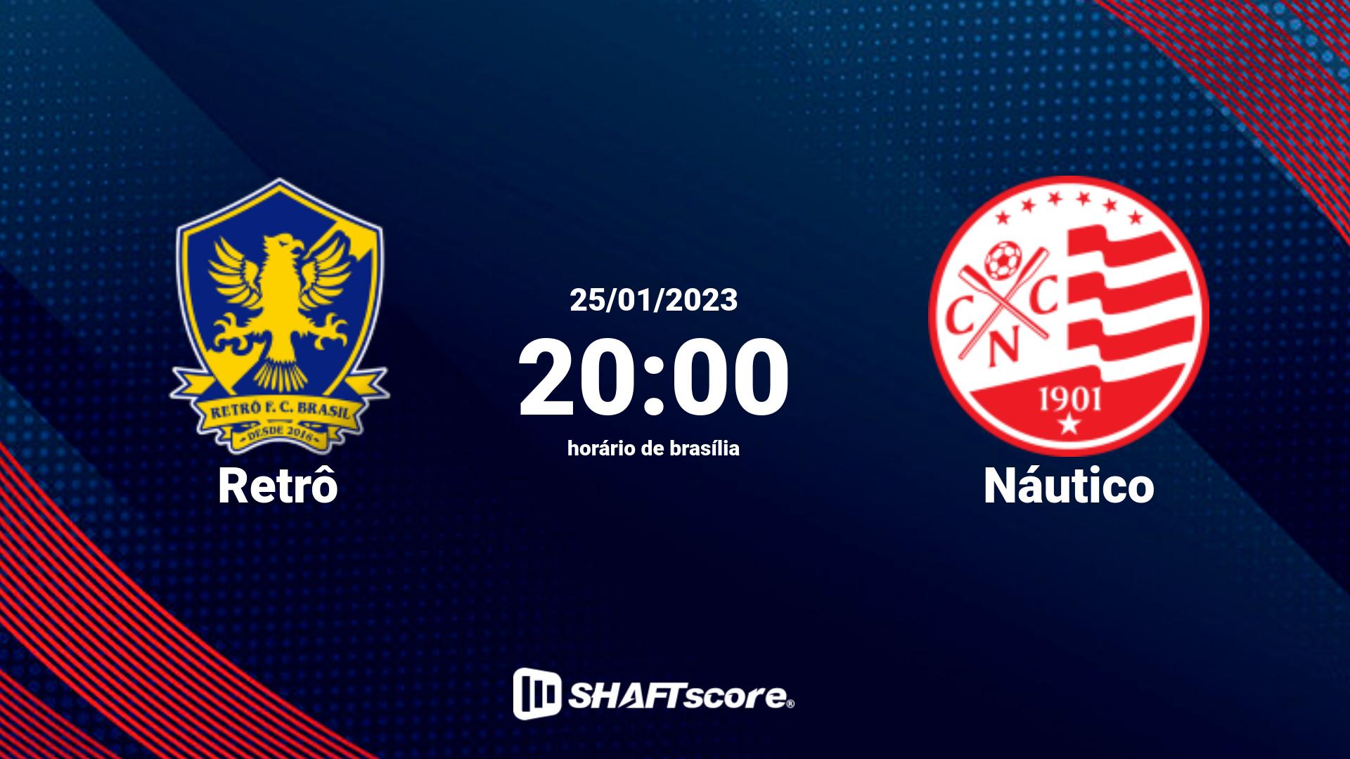 Estatísticas do jogo Retrô vs Náutico 25.01 20:00