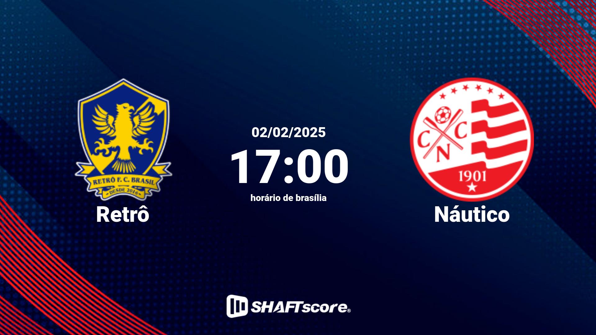 Estatísticas do jogo Retrô vs Náutico 02.02 17:00