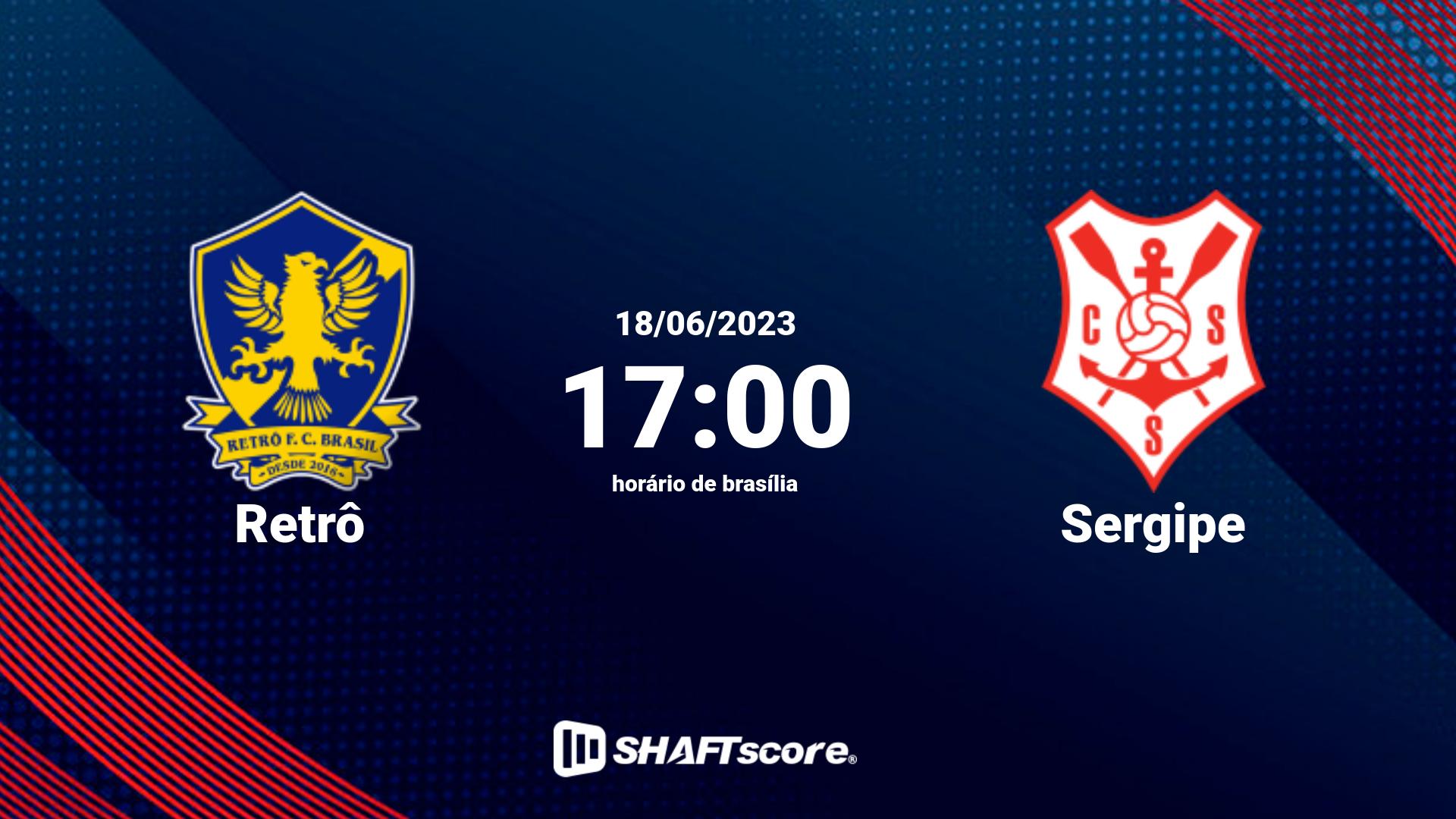 Estatísticas do jogo Retrô vs Sergipe 18.06 17:00