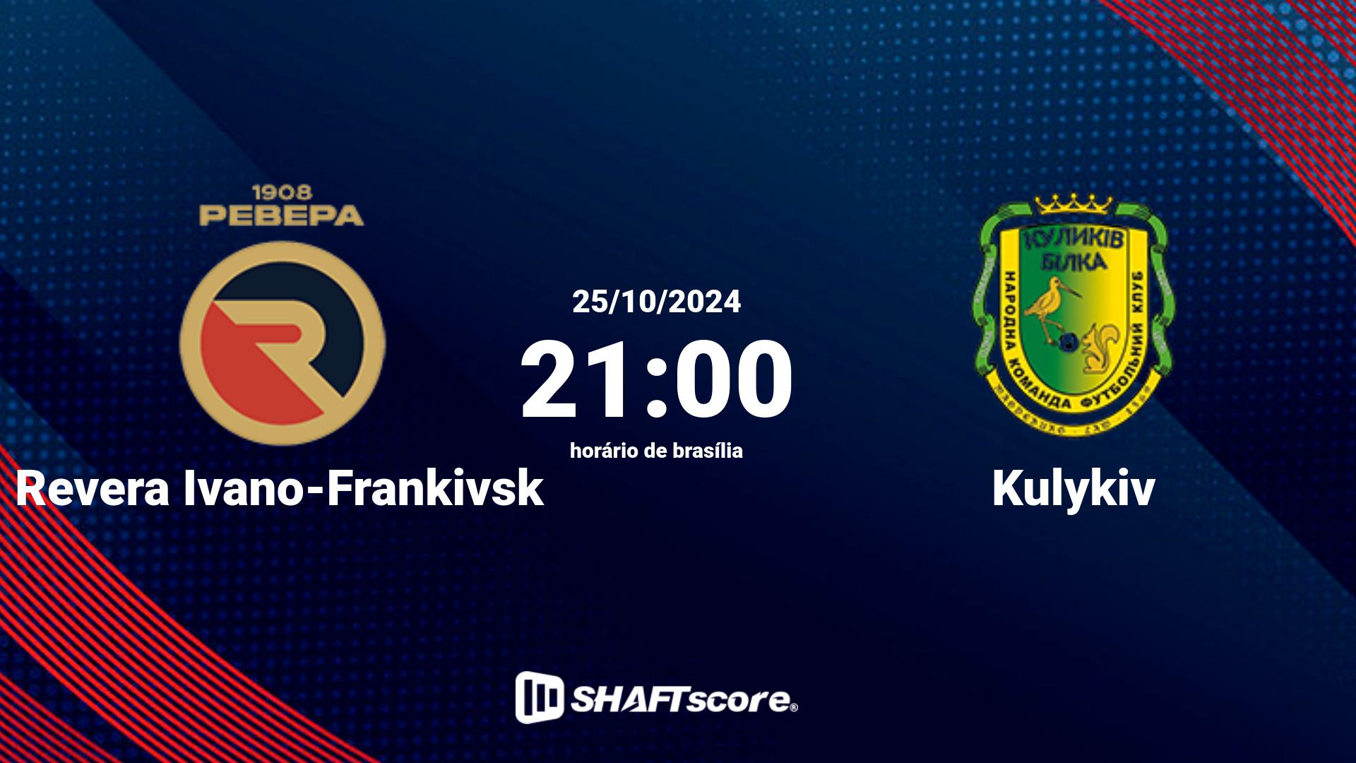 Estatísticas do jogo Revera Ivano-Frankivsk vs Kulykiv 25.10 21:00