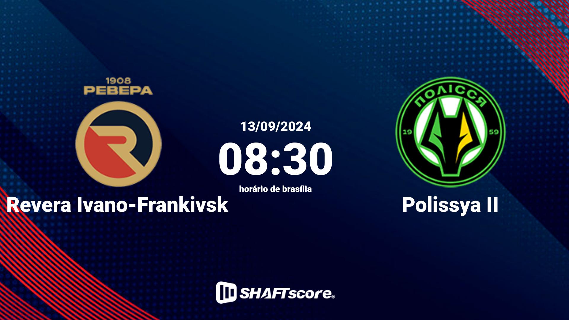 Estatísticas do jogo Revera Ivano-Frankivsk vs Polissya II 13.09 08:30