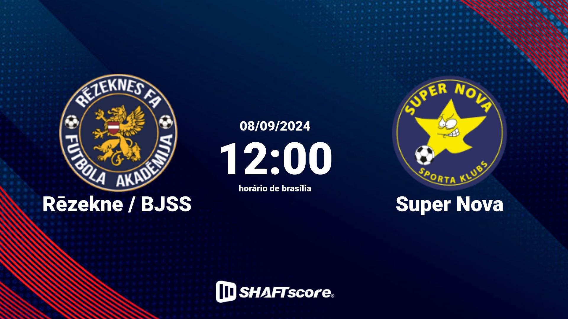 Estatísticas do jogo Rēzekne / BJSS vs Super Nova 08.09 12:00