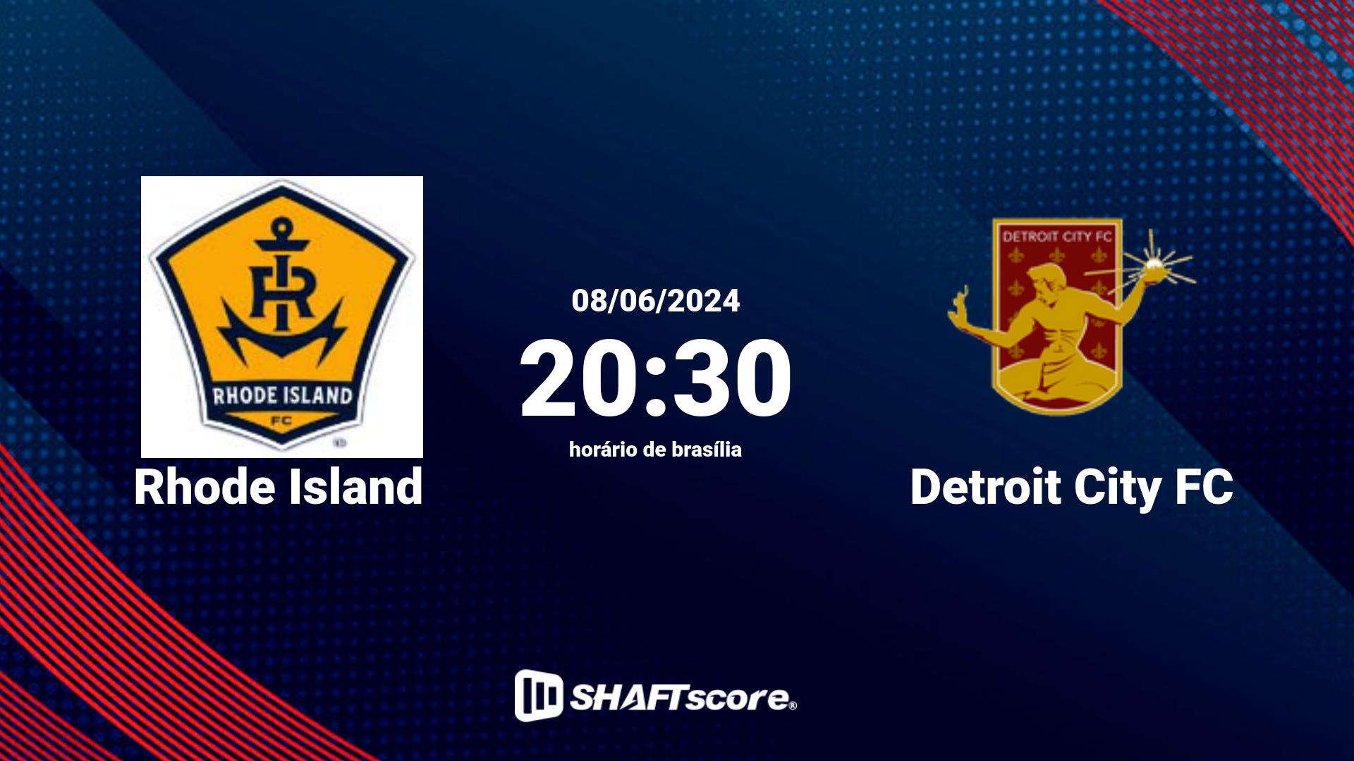 Estatísticas do jogo Rhode Island vs Detroit City FC 08.06 20:30