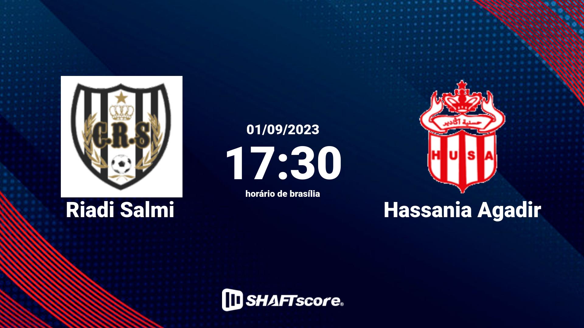 Estatísticas do jogo Riadi Salmi vs Hassania Agadir 01.09 17:30