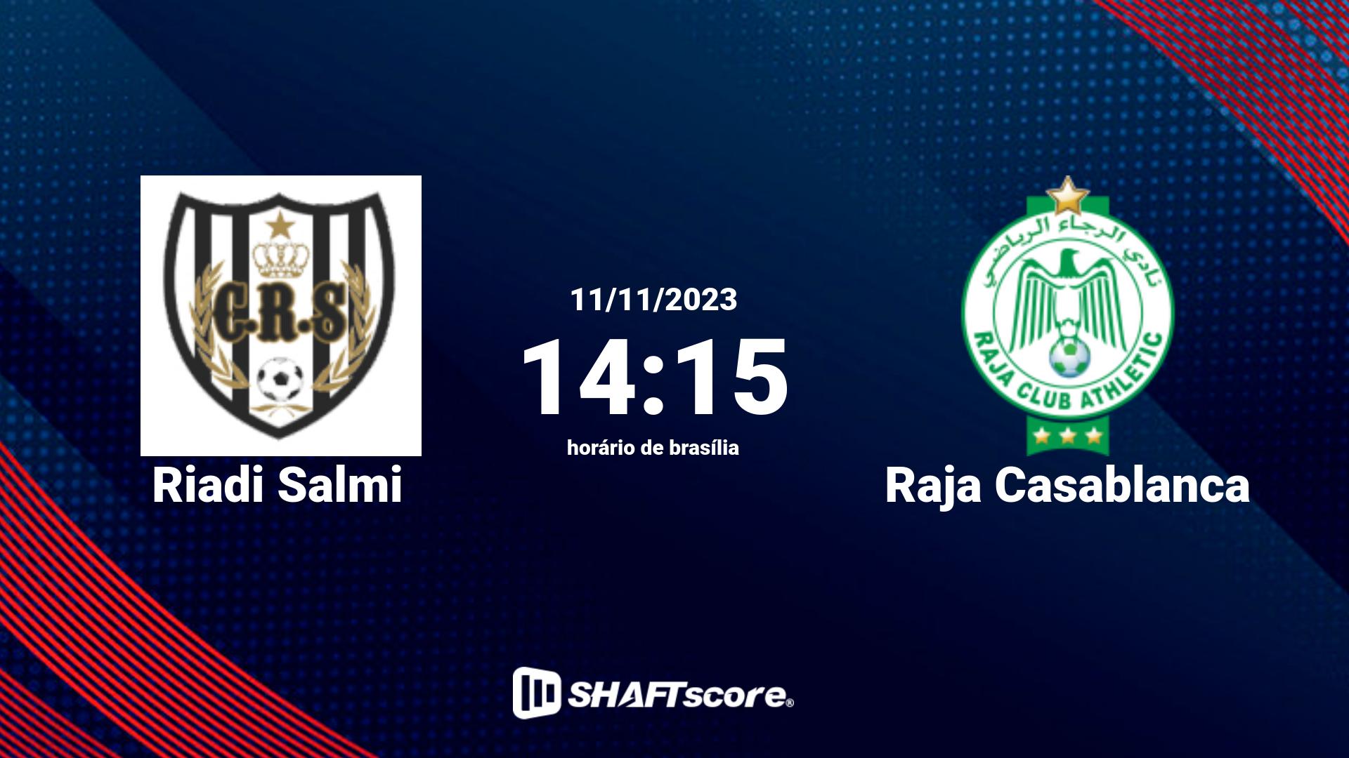 Estatísticas do jogo Riadi Salmi vs Raja Casablanca 11.11 14:15